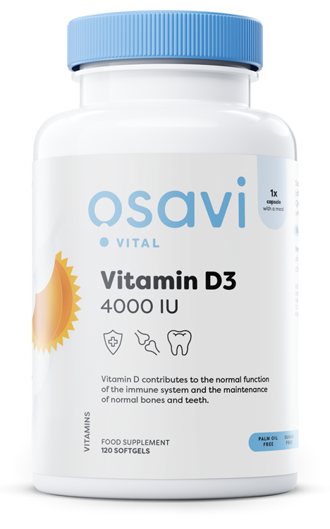 Osavi Vitamin D3 4000IU 120 softgels for immune support