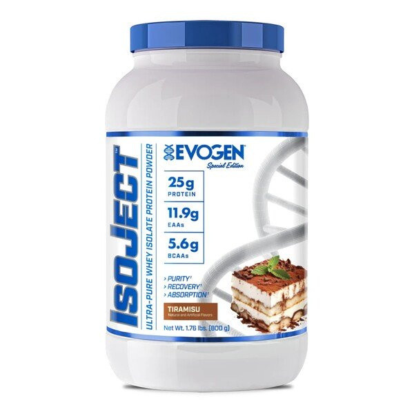 Evogen IsoJect Whey Protein Isolate Tiramisu for Muscle Recovery 800g