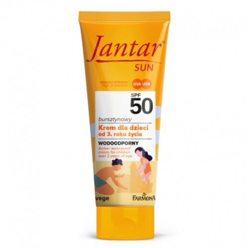 Jantar Sun Bursztynowy Wodoodporny Krem SPF 50 dla Dzieci powyżej 3 Roku Życia 50ml