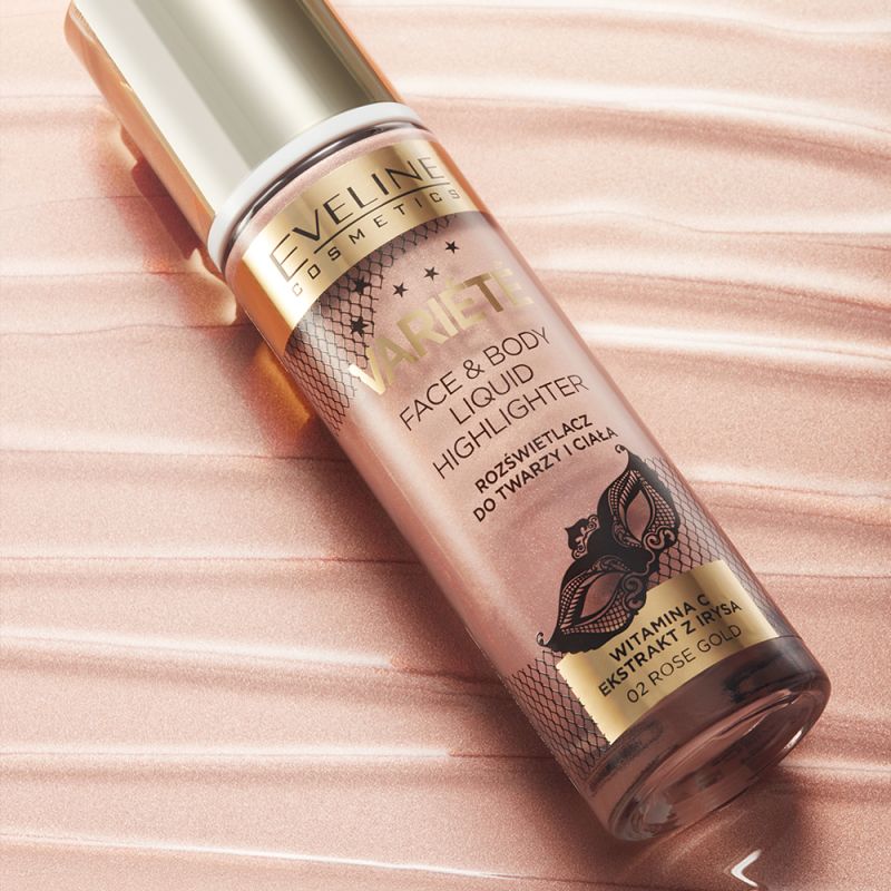 Eveline Variete Liquid Face and Body Highlighter No. 01 Champagne Gold 30ml