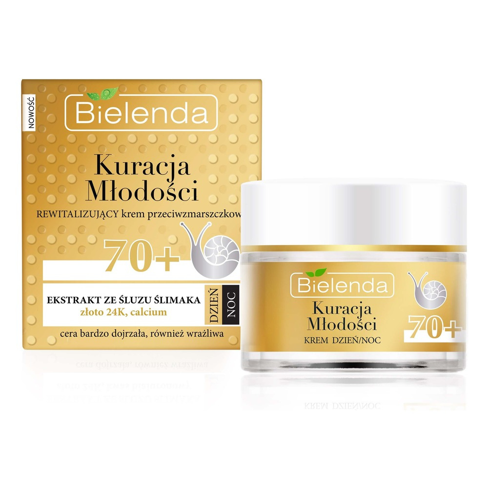 Bielenda Kuracja Młodości Krem 70+ ze Śluzem Ślimaka i Złotem 50ml