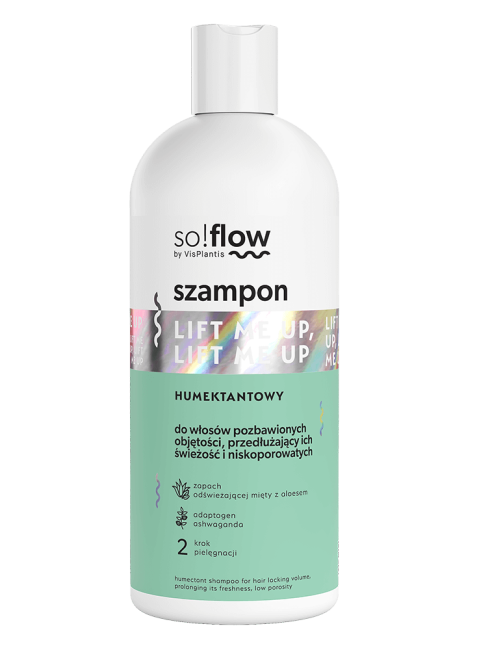So!Flow by Vis Plantis Humektantowy Szampon do Włosów Pozbawionych Objętości 300ml