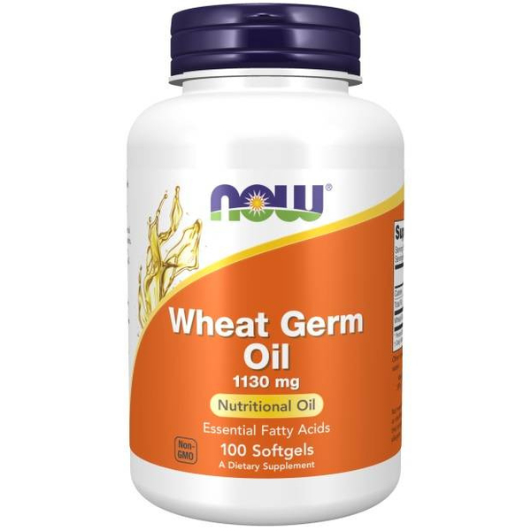 Now Foods Wheat Germ Oil 1130mg Wspiera Układ Nerwowy Łagodzi Stres 100 Kapsułek