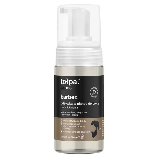 Tolpa Dermo Barber Beard Foam Conditioner Leave-In Styling 100ml