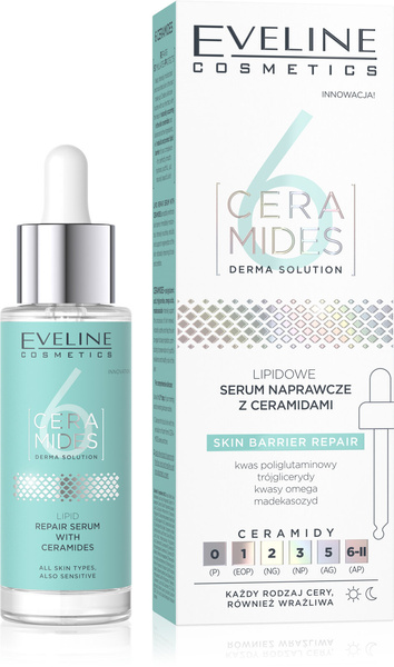 Eveline 6 Ceramides Lipid Repair Serum with Ceramides for Dry and Sensitive Skin 30ml