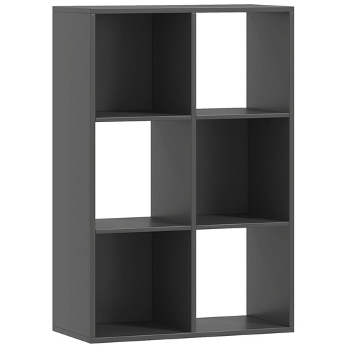 HOMCOM 6-Cube Bookshelf - Black