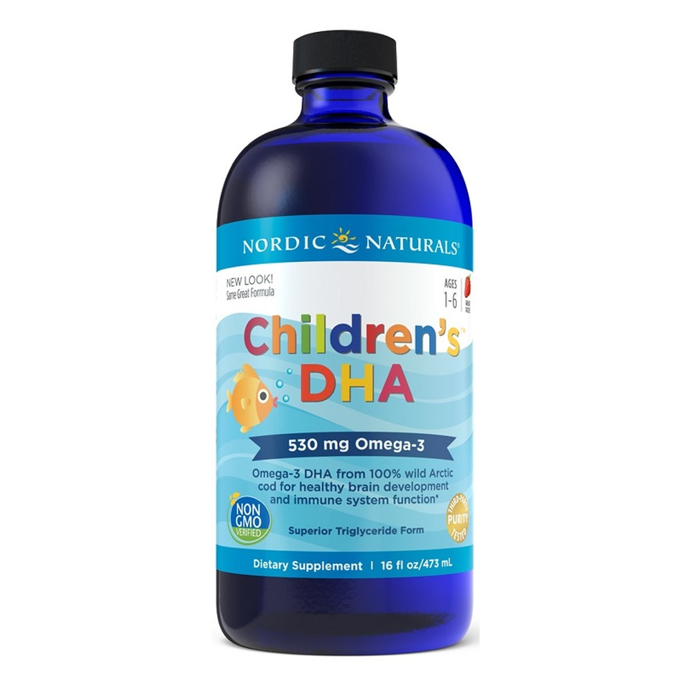 Children's DHA, 530mg Omega-3 Strawberry - 473 ml.