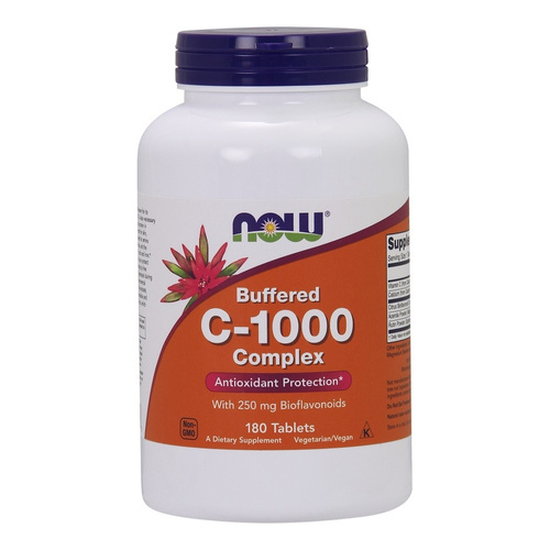 Now Foods Vitamin C-1000 Complex Complex Buforowana 250mg Bioflawonoidy 180 Tabletek