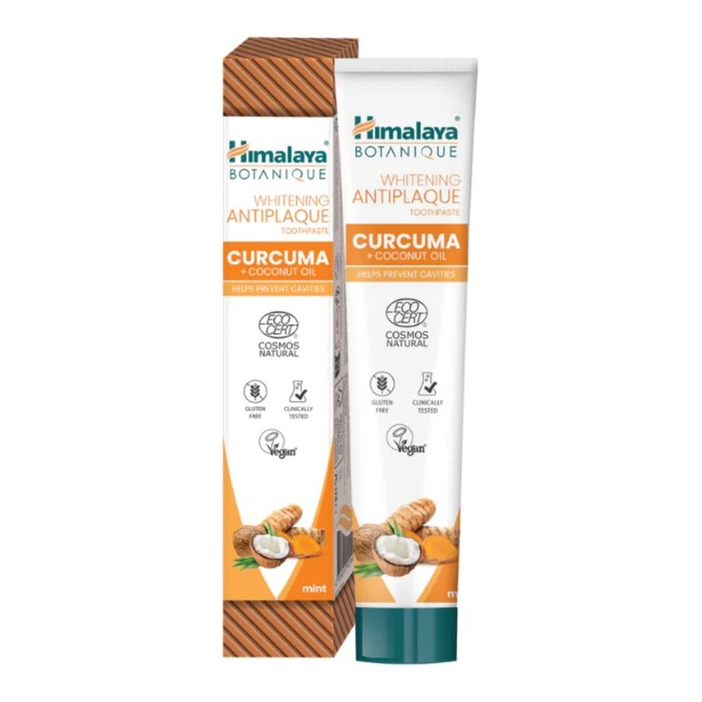 Himalaya Wybielająca Pasta do Zębów Przeciw Płytce Nazębnej z Kurkumą i Olejem Kokosowym Miętowa 75ml
