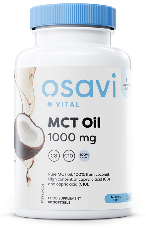 Osavi Olej MCT 1000mg 60 kapsułek dla wsparcia diety keto