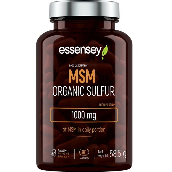 Essensey MSM Sulfur 1000mg Supplement for Physically Active People 90 Caps