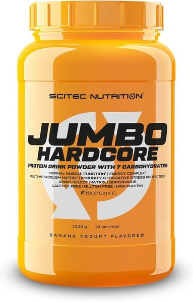 SciTec Jumbo Hardcore, Banana Yoghurt - 1530g