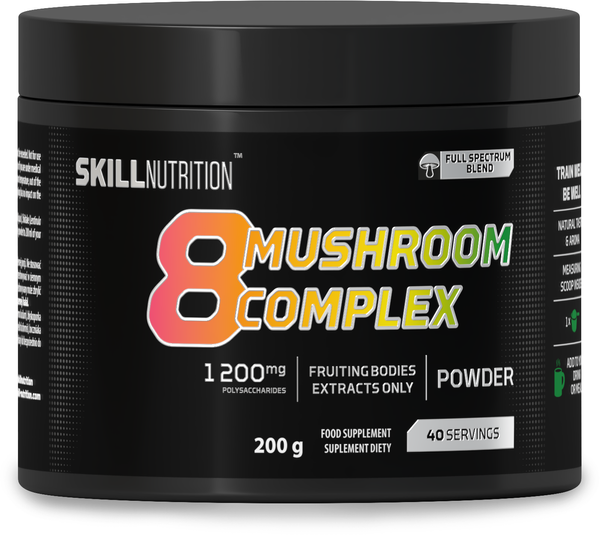 Skill Nutrition 8 Mushroom Complex 200g for vitality support