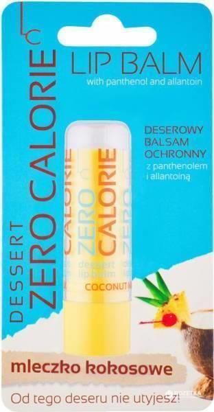 Laura Conti Zero Calorie Deserowy Balsam do Ust Mleczko kokosowe z Pantenolem i Alantoiną 4.8g