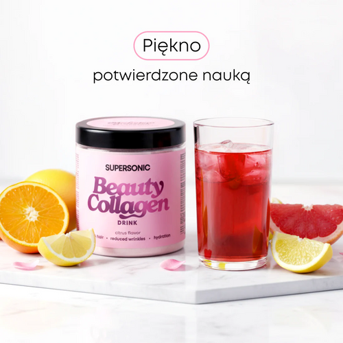 Supersonic Collagen Beauty Drink o Smaku Porzeczka-Mięta 180g