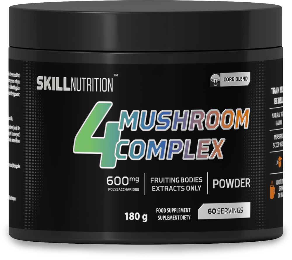 Skill Nutrition 4 Mushroom Complex 180g for vitality and immunity support