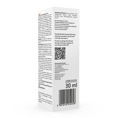 Apis Professional Retin Ambre Synergy Gly-Ambre Acid Peel Kwas Glikolowy 15% & Kwas Bursztynowy 2% dla Skóry Dojrzałej z Przebarwieniami 30ml