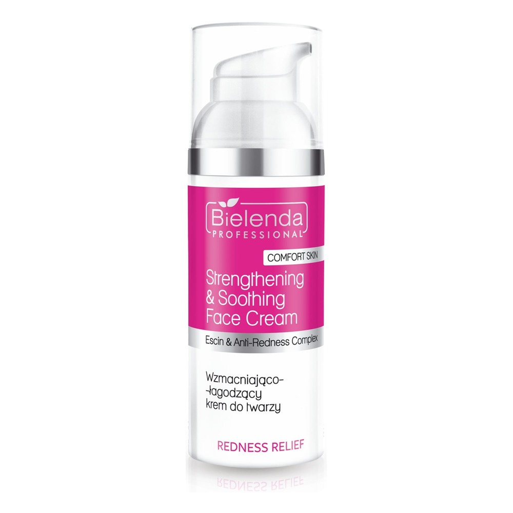 Bielenda Professional Redness Relief Comfort Skin Strengthening and Soothing Face Cream for Capillaries Day and Night 50ml