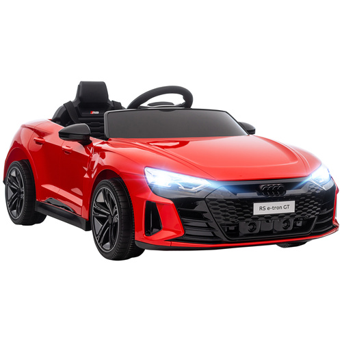 HOMCOM Audi Licensed 12V Kids Electric Ride-On, with Remote Control, Suspension System, Lights, Music, Motor - Red