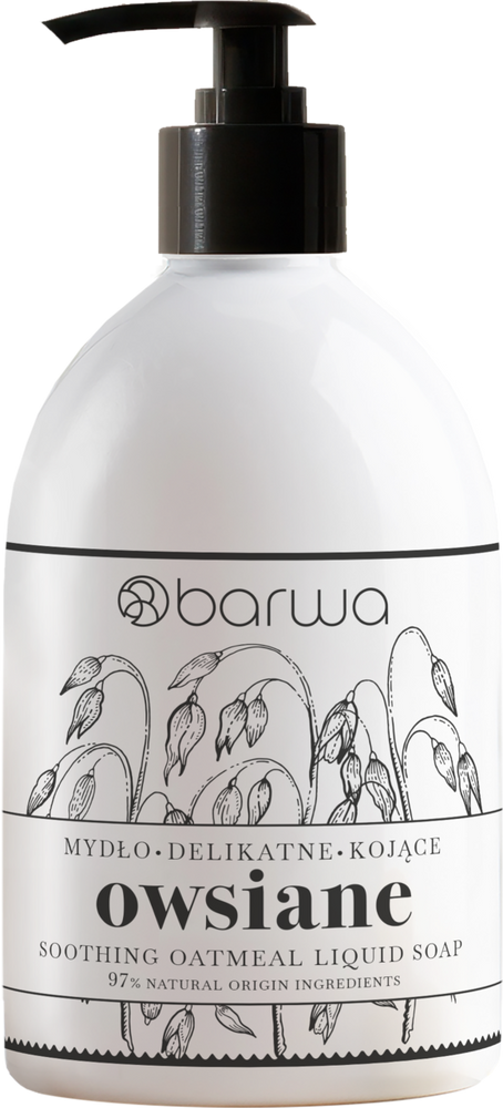 Barwa Pure Calm Soothing Oatmeal Liquid Soap for Sensitive and Dry Skin 450ml