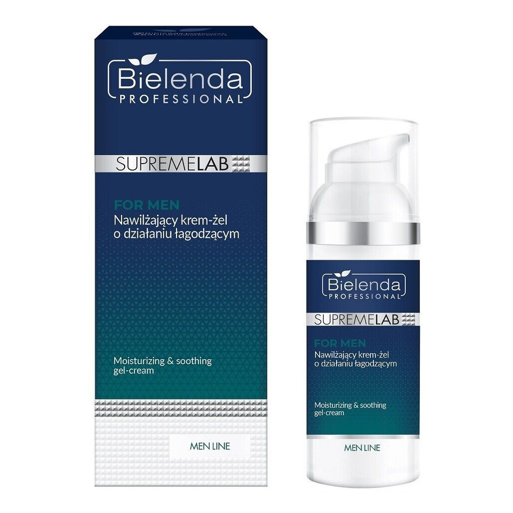 Bielenda Professional SupremeLab Men Line Nawilżający Krem-Żel o Działaniu Łagodzącym dla Skóry Wrażliwej i Odwodnionej 50ml
