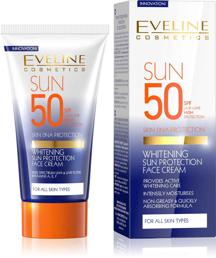 Eveline Sun Protection Wybielający Krem do Twarzy SPF 50 50ml