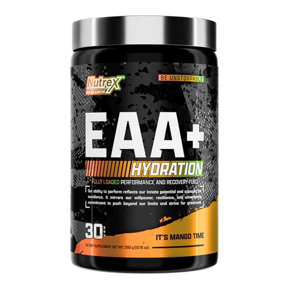 Nutrex EAA + Hydration Supplement with Essential Amino Acids and Electrolytes for Recovery and Hydration Mango 390g