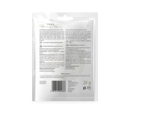 Apis Lifting and Tightening Sheet Mask with SNAP-8 MT Peptide for All Skin Types 20g