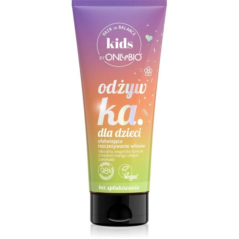OnlyBio Hair in Balance Kids Odżywka bez Spłukiwania Ułatwiająca Rozczesywanie Włosów 200ml