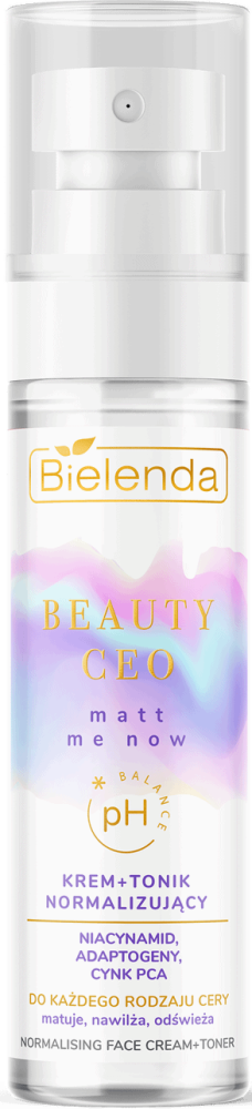 Bielenda Beauty Ceo Matt Me Now Normalizujący Krem Tonik dla Każdego Rodzaju Cery 75ml Best Before 31.03.25