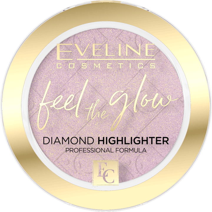 Eveline Feel the Glow Wegański Aksamitny Rozświetlacz do Twarzy w Kamieniu 03 Rose Gold 5g