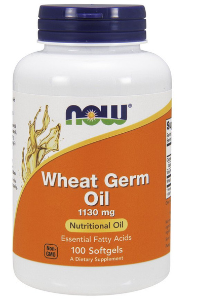 Now Foods Wheat Germ Oil 1130mg Wspiera Układ Nerwowy Łagodzi Stres 100 Kapsułek