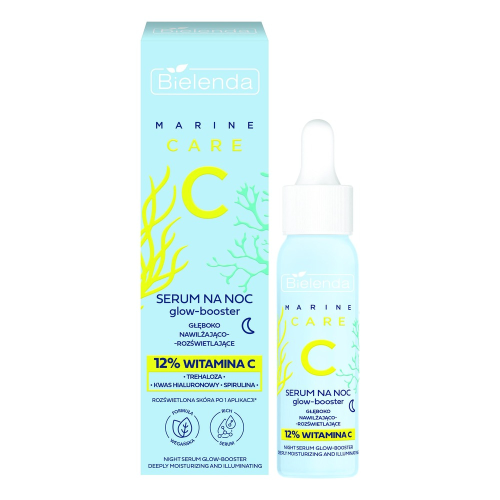 Bielenda C Marine Care Serum Glow-Booster Deeply Moisturizing and Illuminating for Night 30ml