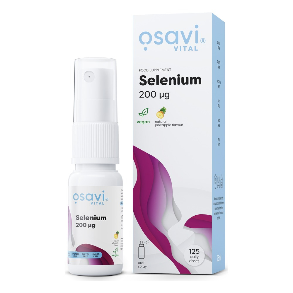 Osavi Selen w Sprayu 200 mcg na Odporność i Zdrowe Włosy 25ml
