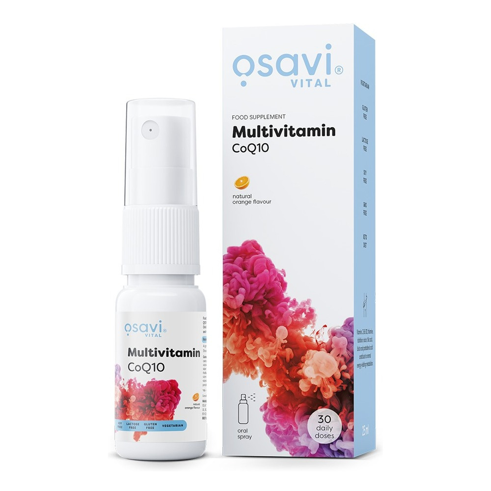 Osavi Multivitamin CoQ10 Oral Spray for Energy and Immunity Orange 25ml