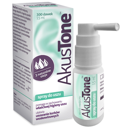 Aflofarm AkusTone Oczyszczający Spray do Uszu 15ml