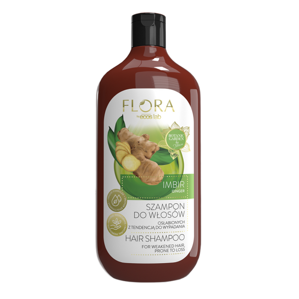Flora by EcosLab Ginger Shampoo for Weakened Hair Prone to Loss 500ml
