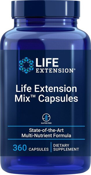 Life Extension Mix Advanced Multivitamin for Overall Health Support 360 Capsules