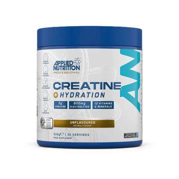 Applied Nutrition Creatine + Hydration Creatine with Electrolytes Powder For Strength and Hydration 330g