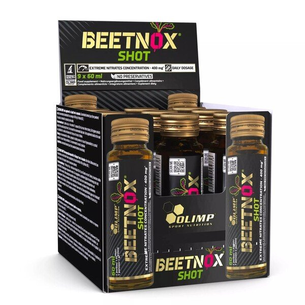 Olimp Nutrition BeetNOX Shot Liquid Pre-Workout with Beetroot for Muscle Pump and Fatigue Reduction 9 x 60 ml