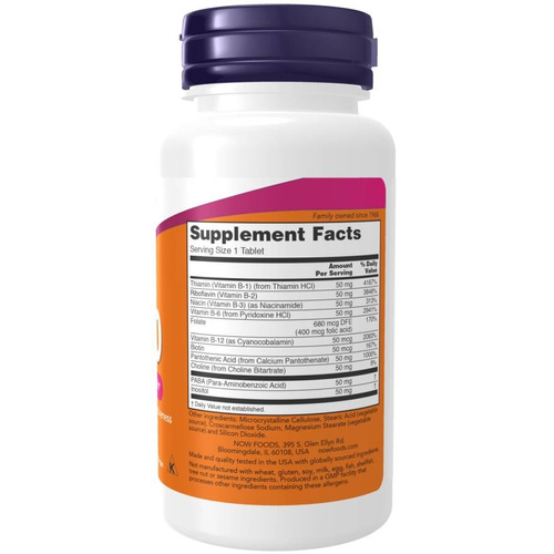 Now Foods Vitamin B-50 Supports Nervous System 100 Tablets