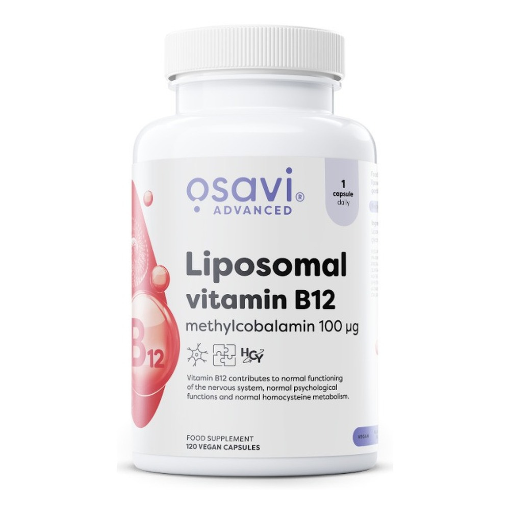 Liposomal Vitamin B12, Methylcobalamin 100mcg - 120 vegan caps