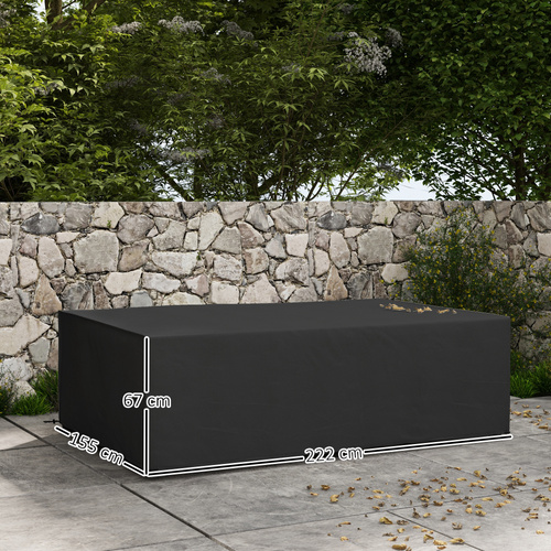 Outsunny 155 x 222cm Waterproof Furniture Cover - Black