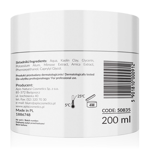 Apis Profesjonalna Maska Łagodząca po Kuracji Kwasami dla każdego Rodzaju Skóry 200ml