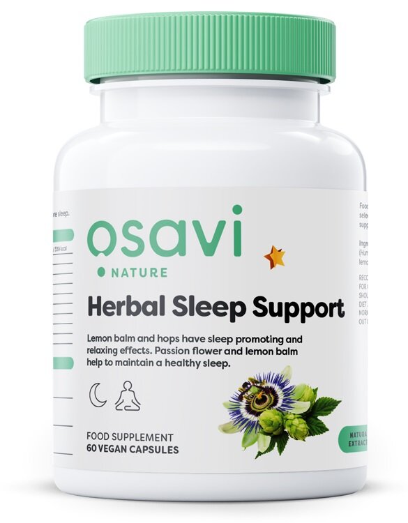 Osavi Herbal Sleep Support Melatonin Free 60 vegan caps for sleep support