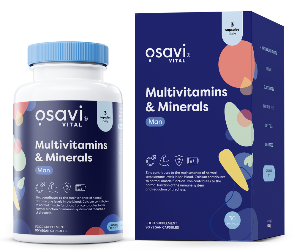 Osavi Multiwitaminy i Minerały dla Mężczyzn 90 wegańskich kapsułek