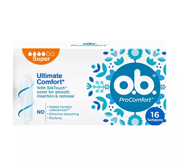 O.B. ProComfort Super Tampons 16 Pieces