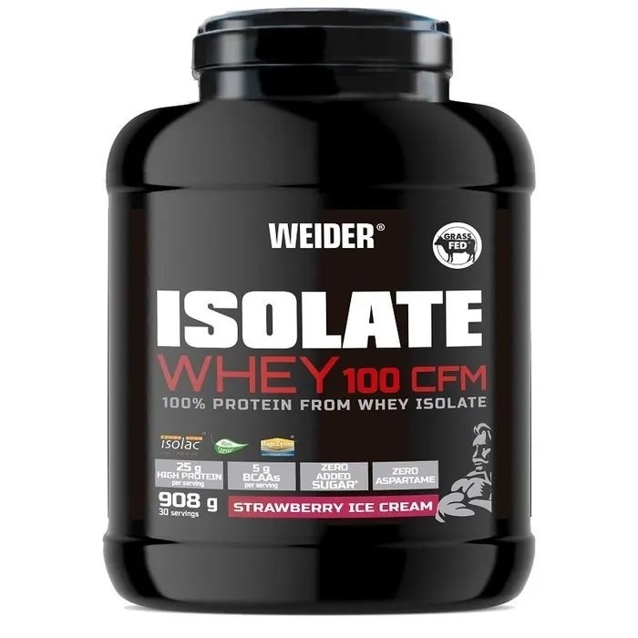 Weider Isolate Whey 100 CFM, Strawberry Ice Cream - 908g