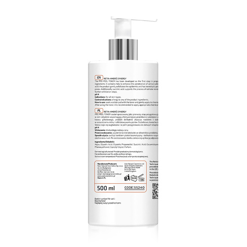 Apis Professional Retin Ambre Synergy Tonik Przygotowujący do Eksfoliacji dla każdego Rodzaju Skóry 500ml