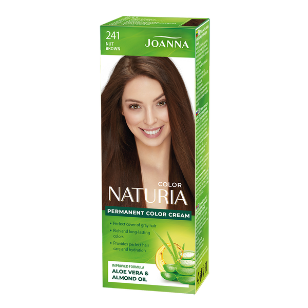 Joanna Naturia Permanent Hair Color Dye Care Shine No. 241 Nut Brown 100ml